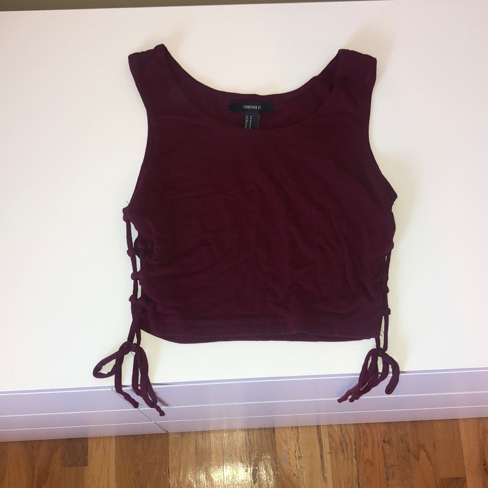 Forever21 side tie crop top